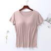 Women's Camisole Short Sleeve Top Summer One-piece Non-Steel Ring With Chest Pad Top