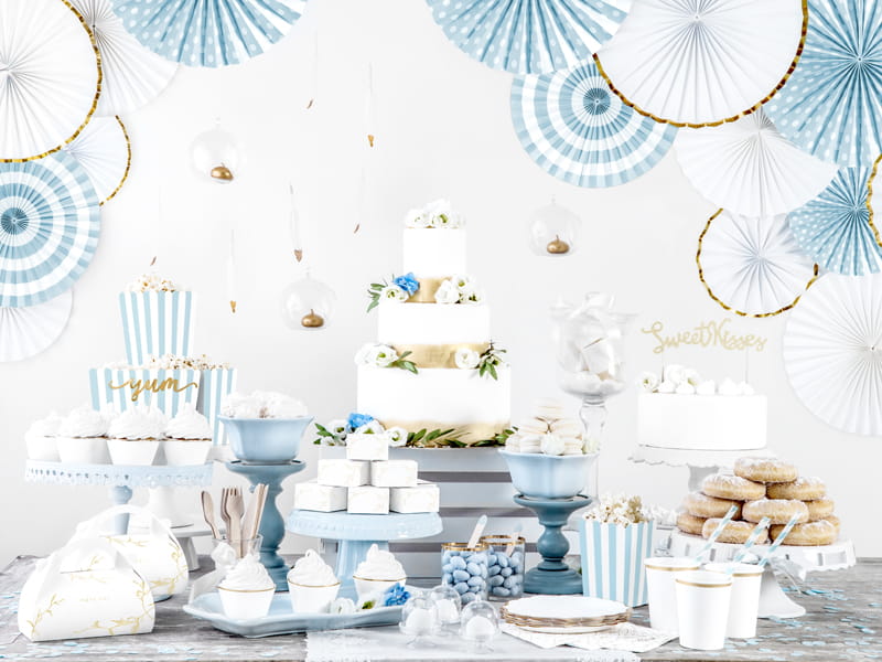 Partydeco Talerzyki Papierowe Biały 18,5 Cm / 6 Szt