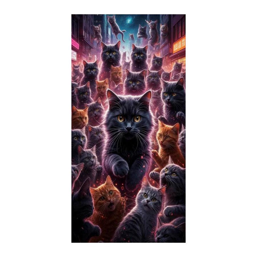 

Cat Party Large Size Diamond Painting Animals Diy Full Square Round Drill Rhinestone Embroidery Mosaic Cross Stitch Kits Wall Decor Round drill 30x60cm