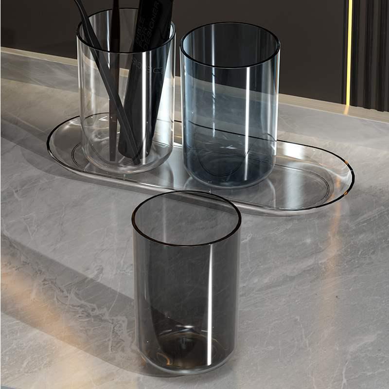 Luxury Transparent Parent-Child Toothbrush & Mouthwash Cup Set with Storage Box