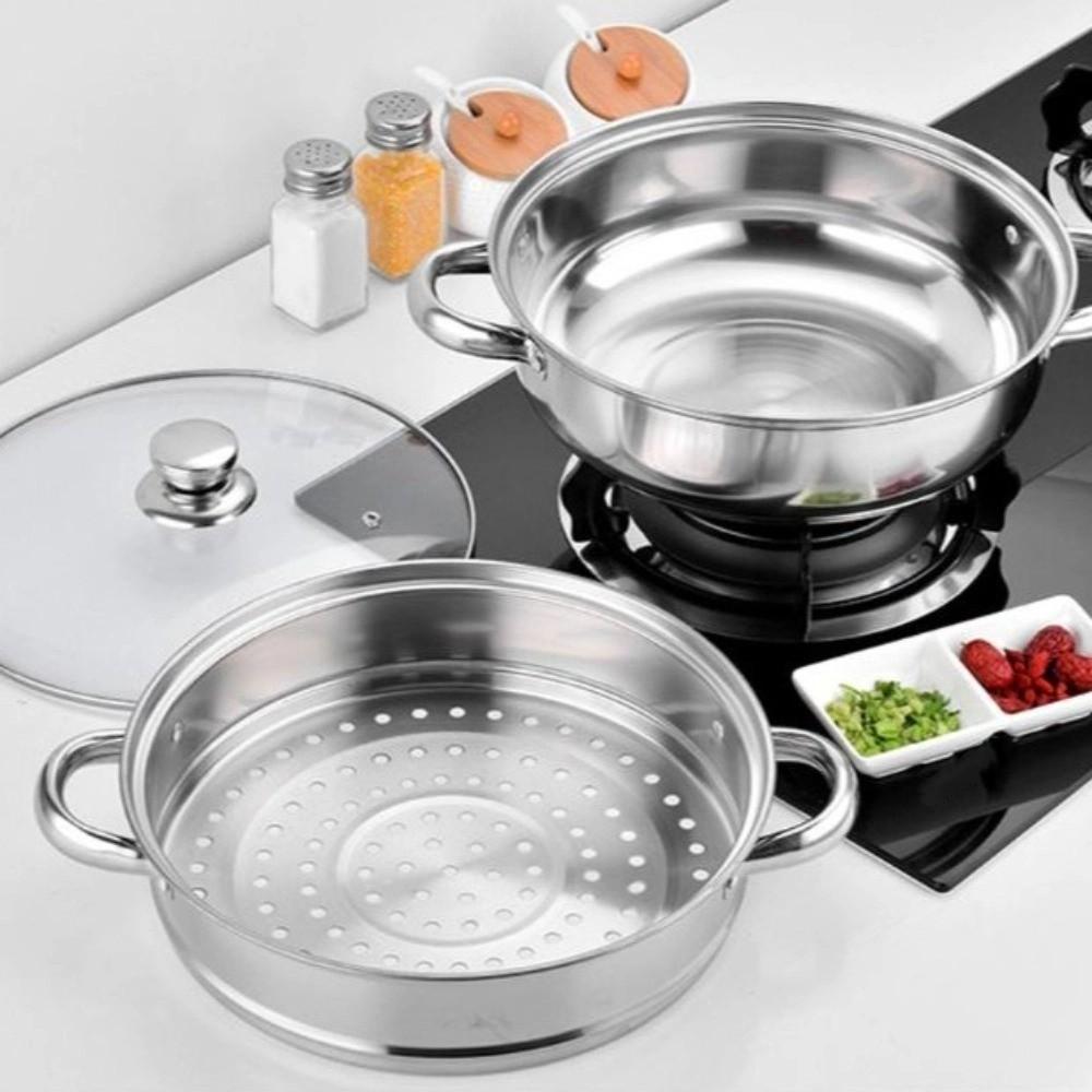 Stainless Steel Stainless Steel Steamer Fish/Soup/Hot Pot Double Boilers Steaming Cookware  Stews