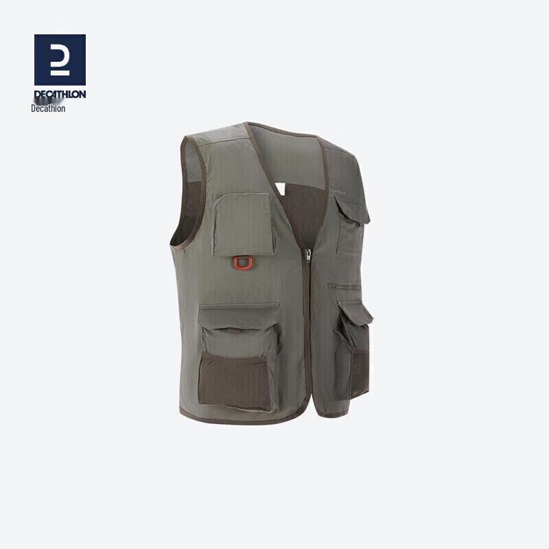 Decathlon Men s Lightweight Multi-Pocket Photography & Fishing Mesh Vest S