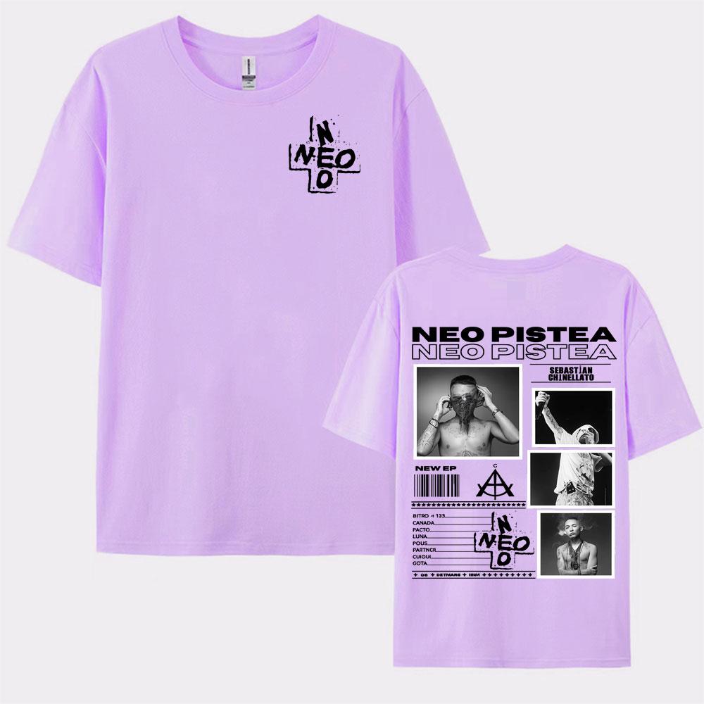 Rapper Neo Pistea Album 2025 Tour Merch T Shirt Men Women High Street Gothic Hip Hop T Shirts Casual Summer Pop Art Tshirt Tops