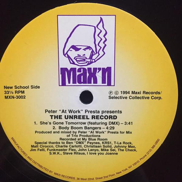

12inch Record PETER AT WORK PRESTA The Unreel Record MXN3002 Maxn 1994 US Rap HipHopRB Used