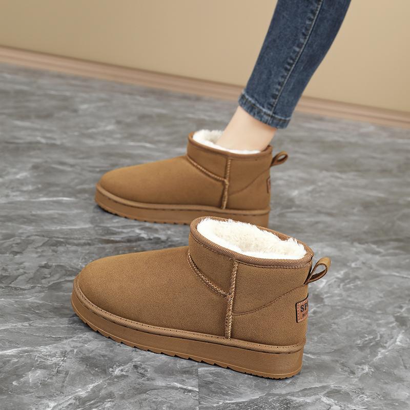 TUINANLE Nye dames vinter snøstøvler med tykt fløyelsfôr for sklisikkerhet, varme og komfort