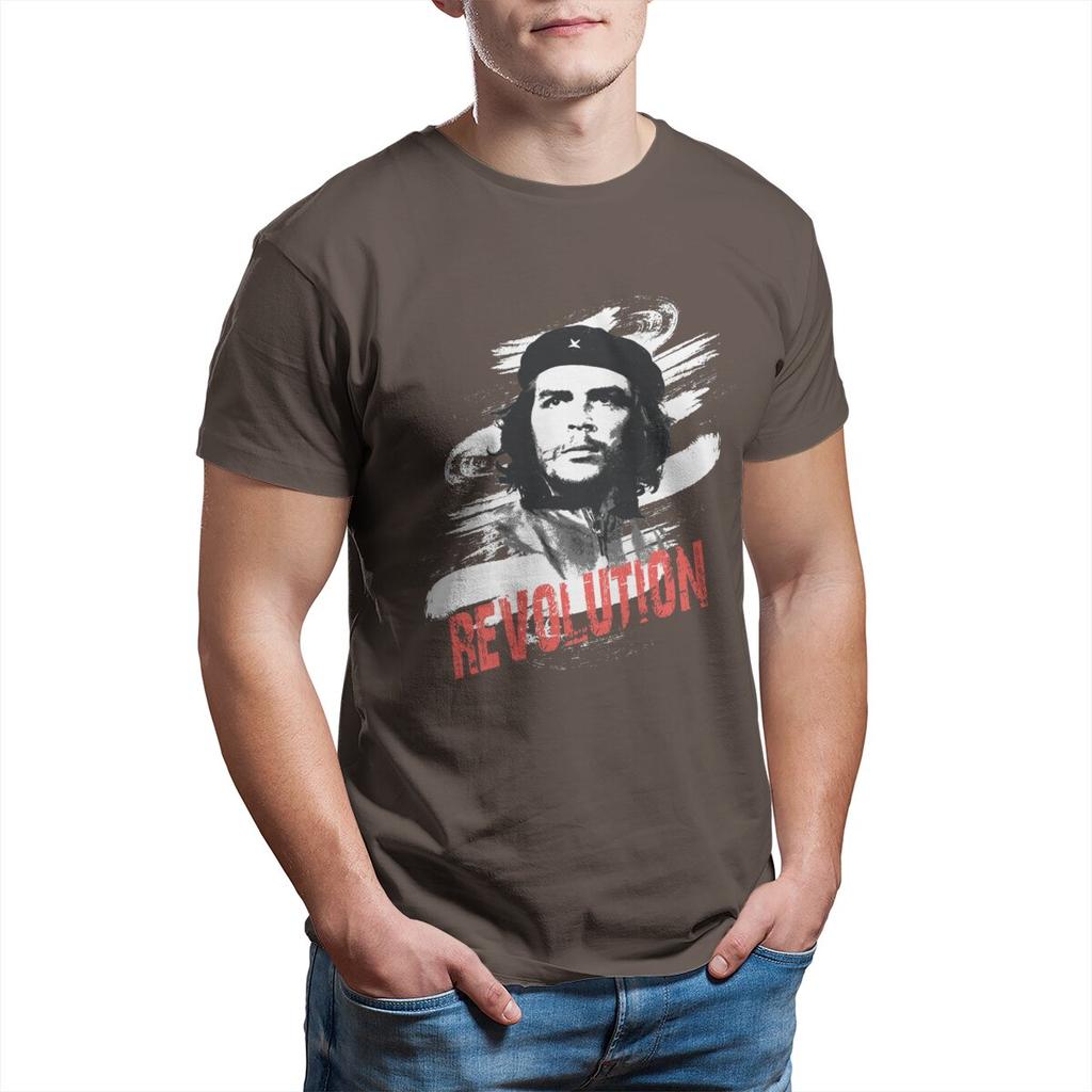 Che Guevara Revolution Viva La Revolution T-Shirt Men  Cool 100% Cotton Tee Plus Size Graphic Printed Clothes