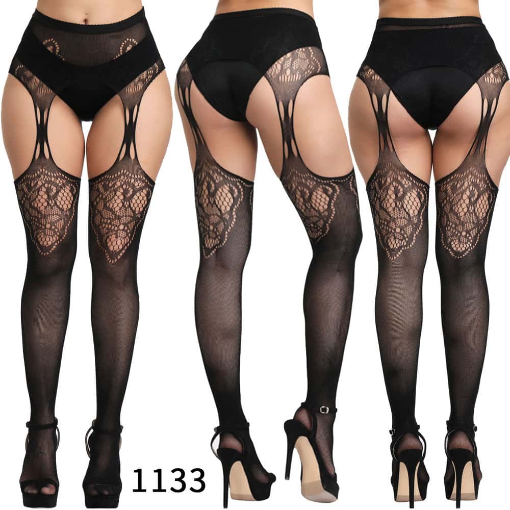 Xxxxl Large Plus Size Women Tight High Waist Sexy Pantyhose Lingerie Body Black Fishnet Garter Socks Stockings Tights For Woman