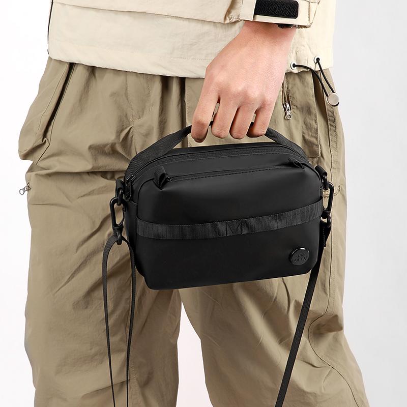 Men's Sports Crossbody Bag Multi-Pocket Small Square Bag Women Solid Color Shoulder Bag