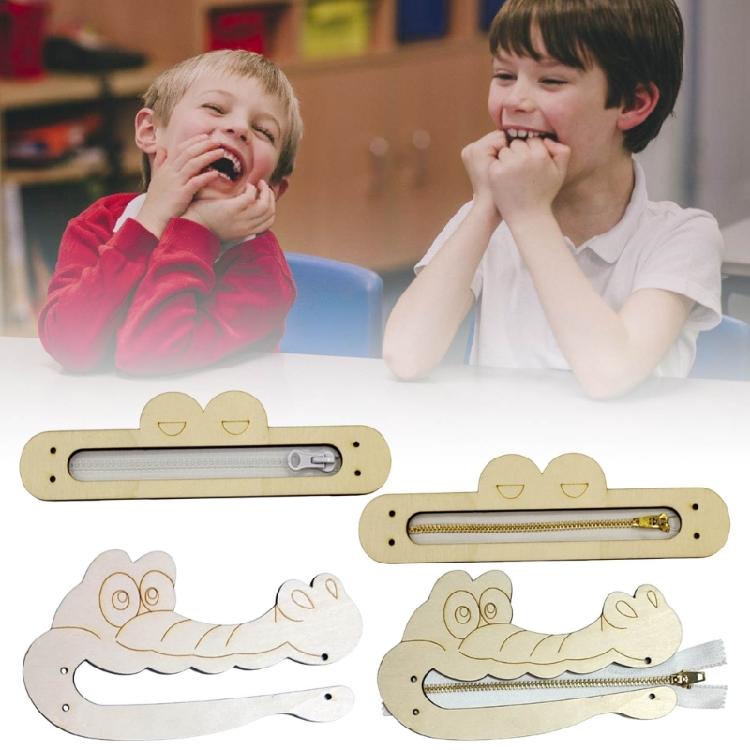 Wood Sensory Boards for Kids Early Learning and Skill Development Zip Children Brain Game Motor Skills
