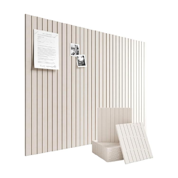 Felt Bulletin Board Cork Board Alternative Push Pin Board Cork Board Felt Wall Tile with Slats Wall Paneling for Office