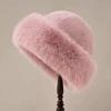 Large Size Fluffy Winter Hat Faux Fur Thermal Puffy Women Beanie Windproof Cold Weather Elegant Style Multi Colors