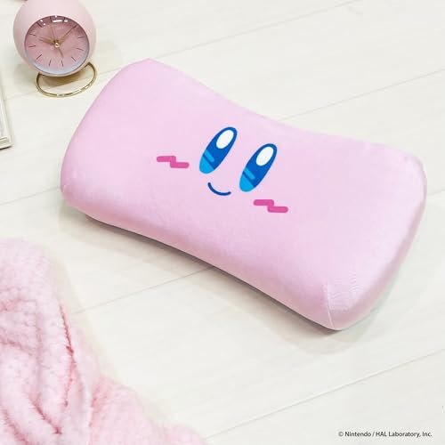 MORIPiLO Kirby Memory Foam Lumbar Pillow (Mini Relax Pillow) Soft and Soft to the Touch, Soft Plush Toy, Nap Pillow (Sweet Dreams Pink), 16x33x8cm, Ch