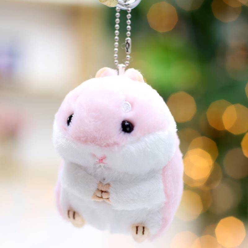 

Plush Toy Pendant Cute Little Hamster Doll Doll Grab Machine Doll Backpack Exquisite Hanging Decoration Keychain 12cm (bead chain)