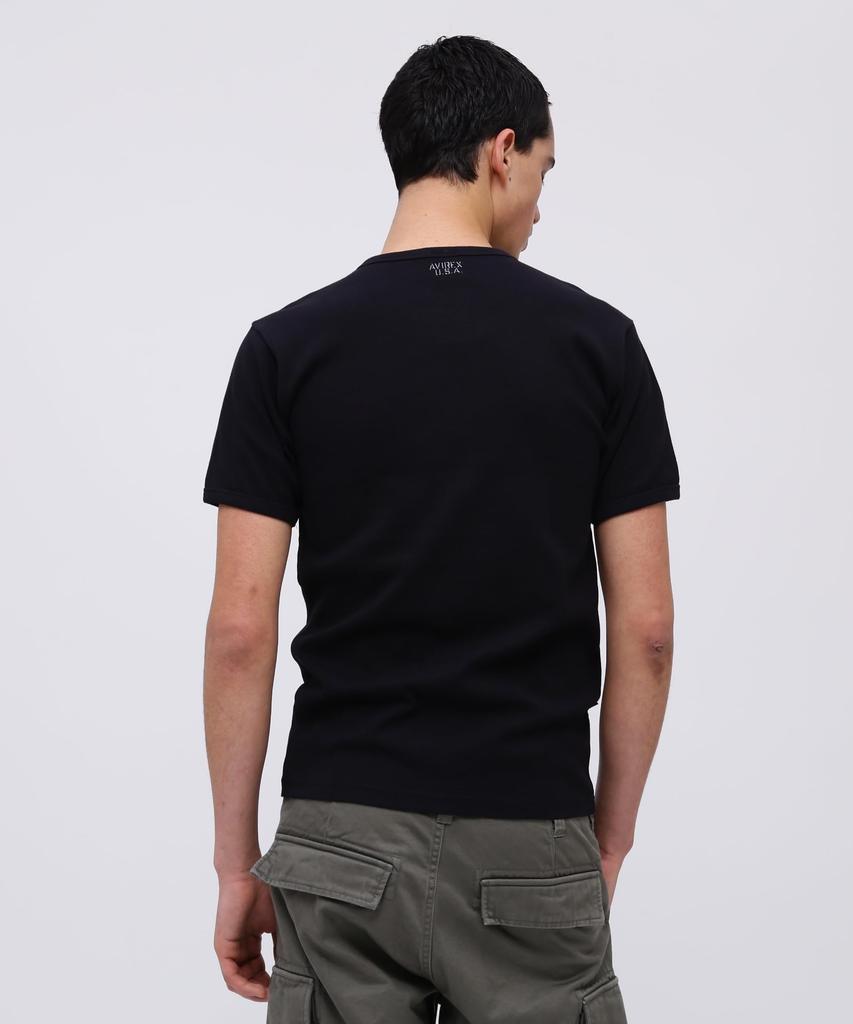 AVIREX DAILY RIB CREWNECK TEE 6143502 men's S black
