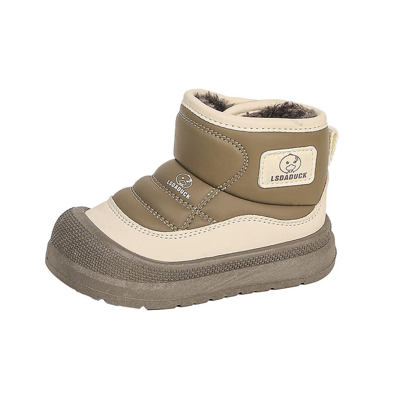 Zimní plyšové sněhule pro děti Hřejivé bavlněné boty pro chlapce a dívky Vodotěsné dětské zimní boty Sametová obuv