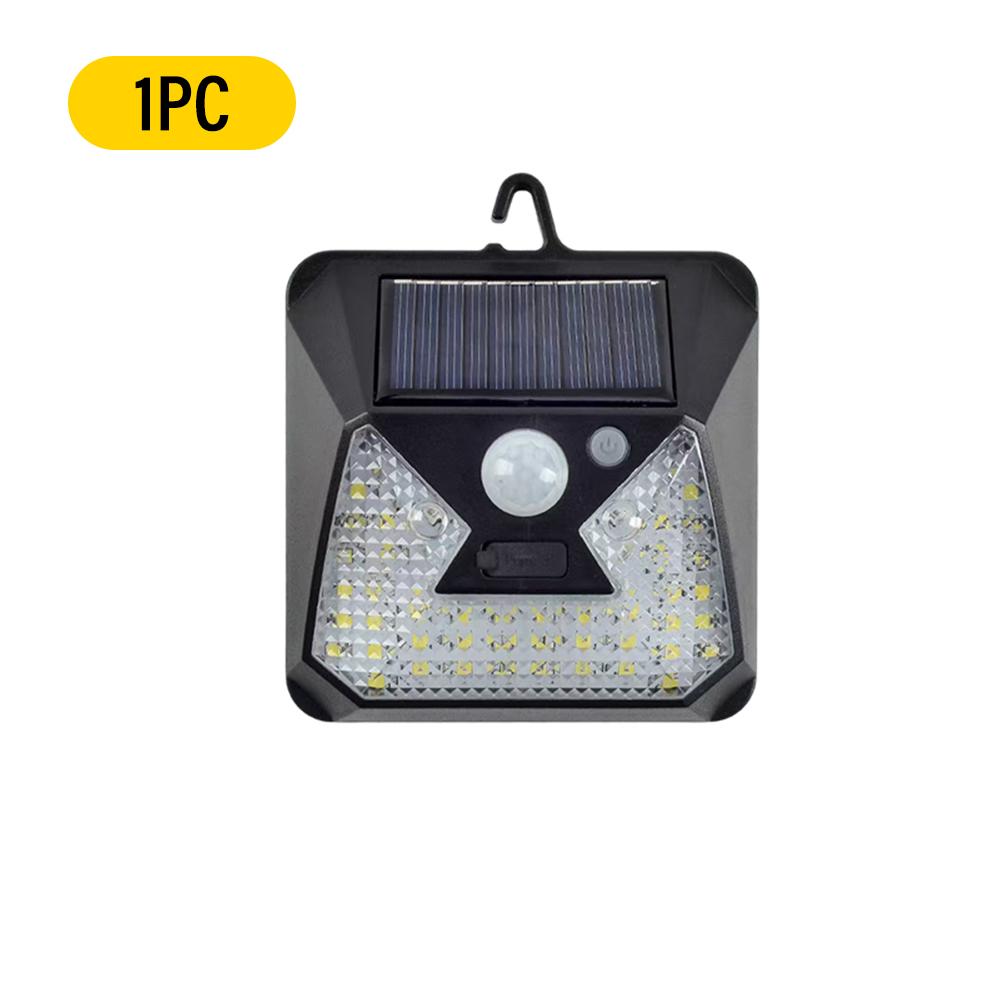 

D2 Motion Sensor Solar Lamp Outdoor Wall Light Sconce 120° Wide Angle Illuminated Floodlight 3 Lighting Modes Fence Garden Light