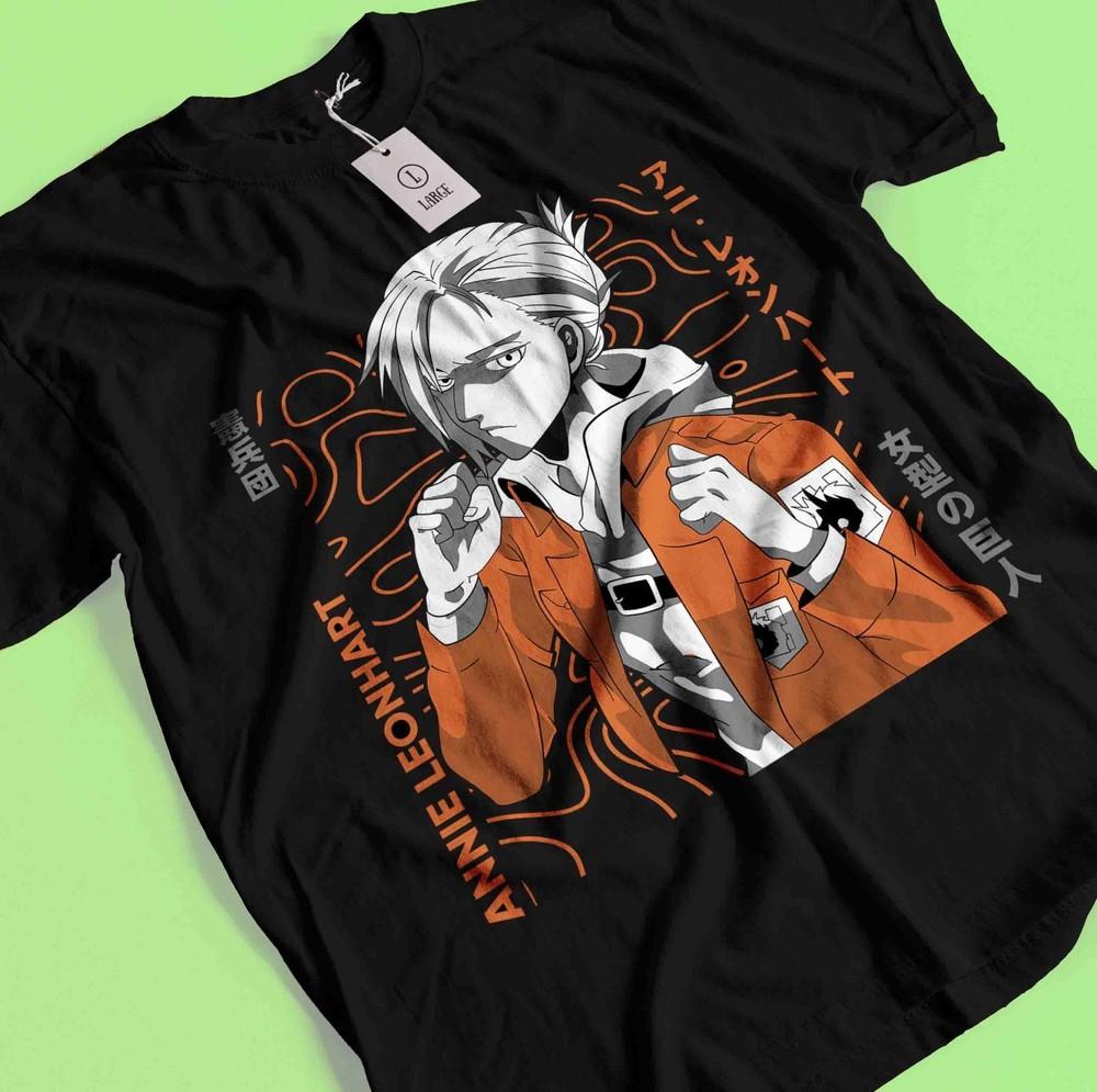 

Футболка Атака Титанов Футболка Энни Футболка Эрен Леви Футболка АОТ Эрвин Женская Микаса Футболка XL