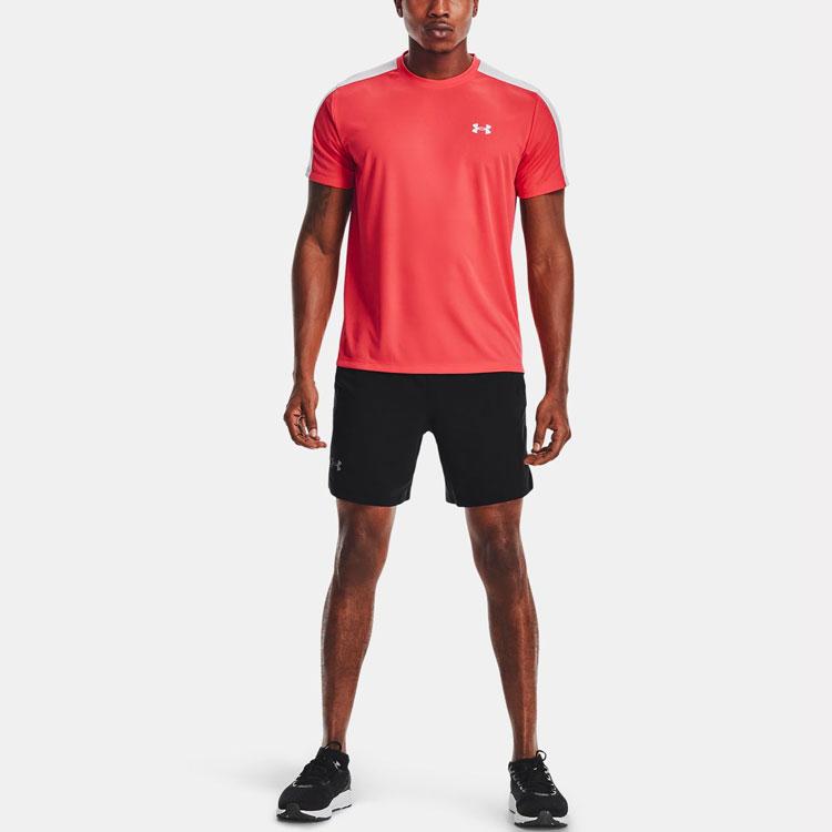 Under Armour Logo Pattern Breathable Sports Shorts Men Bottoms Black 1361493-001