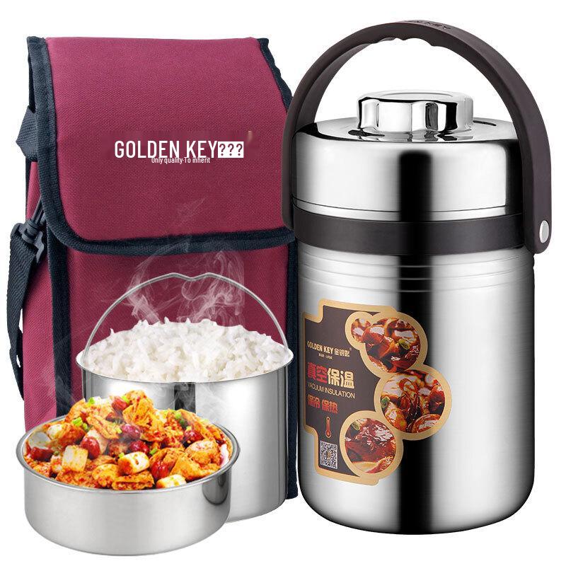 GOLDEN KEY Vacuum Insulated Stainless Steel Lunch Box
