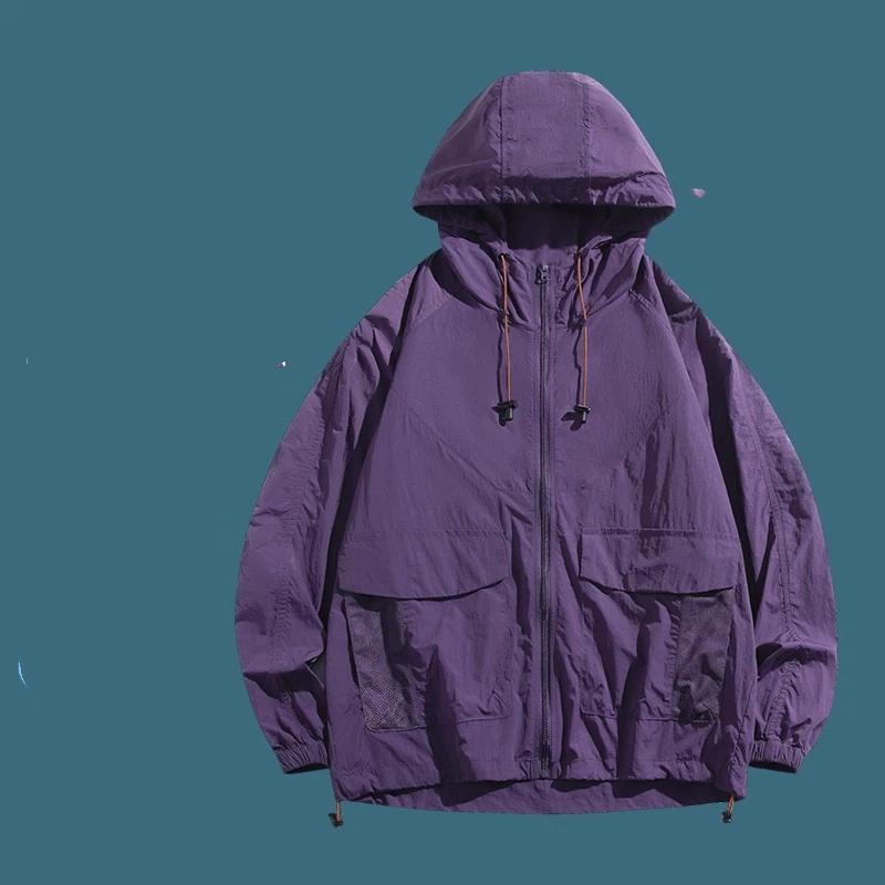 Breathable Quick-Dry Sun Protective Clothing Hooded Pocket Design Outdoor Sunblock Jacke