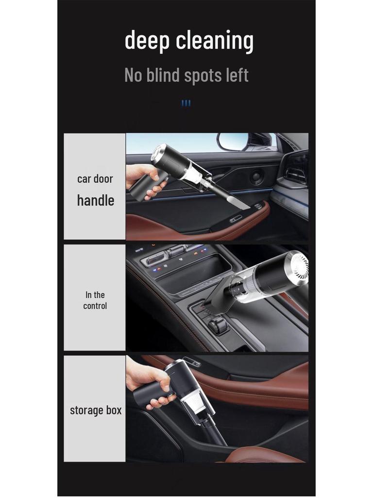 High Suction Dual-Use Mini Handheld Vacuum for Cars and Homes