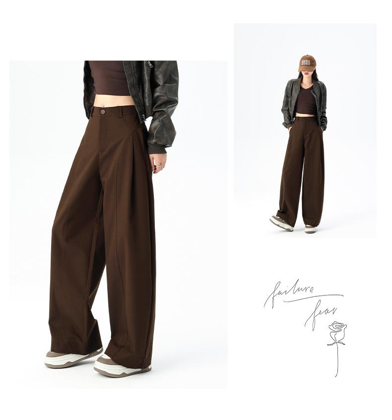 Jialiang Korean Style High Waist Wide Leg Pants – Women's Spring 2026 Collection