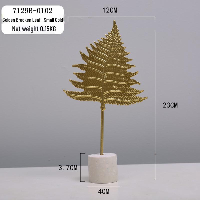 

Nordic Light Luxury Gold Leaf Iron Art Ornaments for Living Room, TV Cabinet, or Tabletop