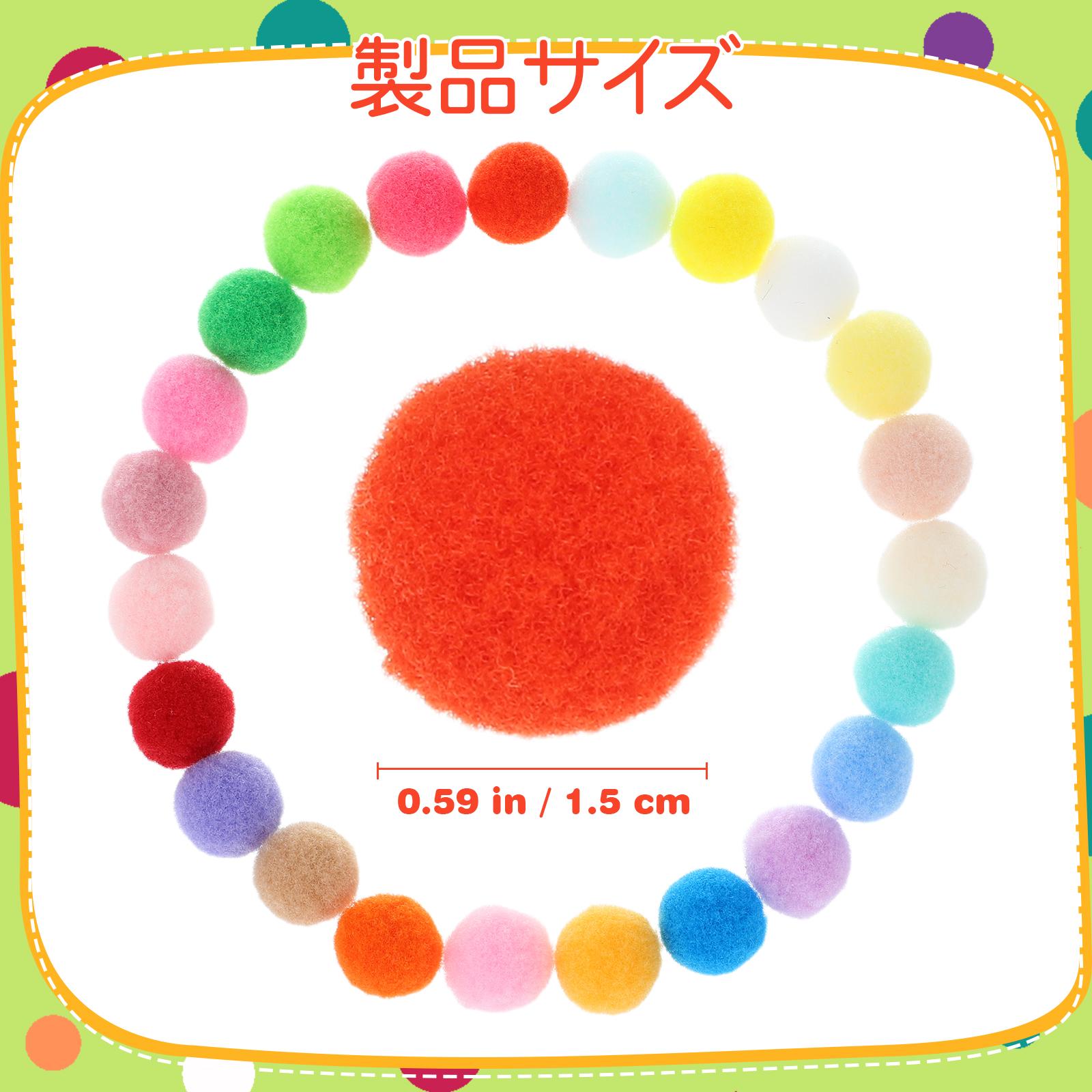

1000Pcs 2Cm Colorful Ball High Elastic Polyester Craft Material for DIY Hat Scarf Decor Creative Project Accessories