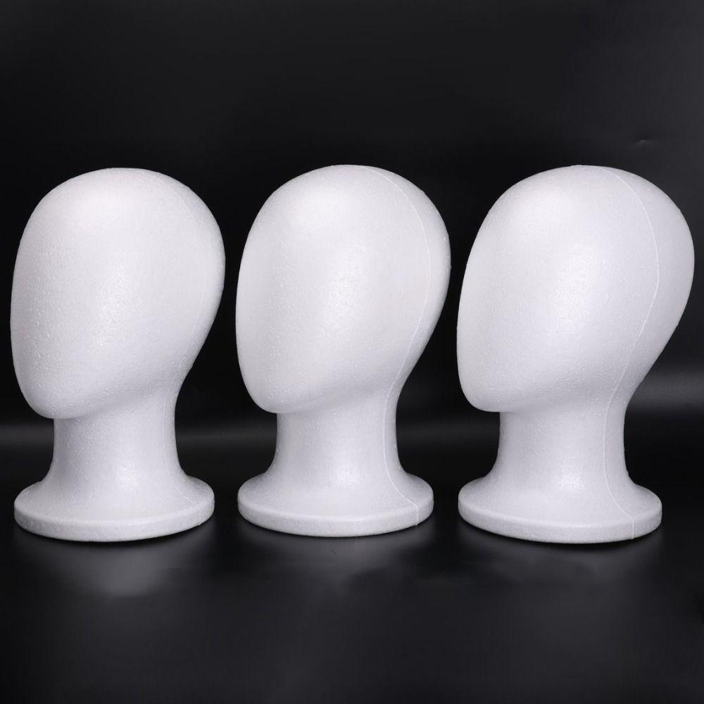 Foam Mannequin Head Stable Lightweight Wig Display Stand for Jewelry Hat Display Stand Manikin Head Foam Head Model