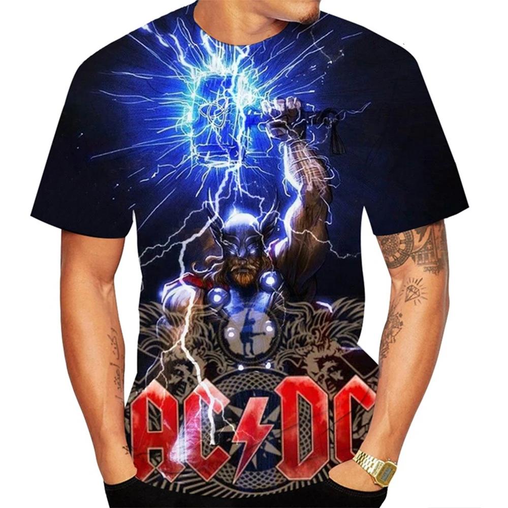 Summer Hot Selling Creative Design Band 3D Printed Pattern Printed Punk Hip Hop T-shirt