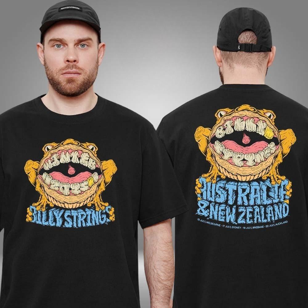 Billy Strings Exclusive Merchandise 2025 Tour Australia & New Zealand Two Frog Two Sided Unisex T-Shirt M