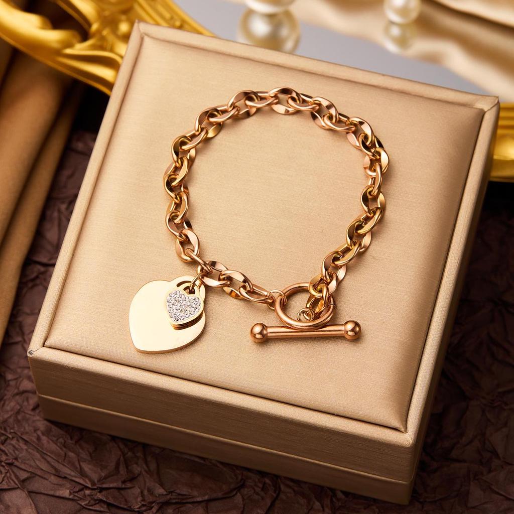 Neues Modisches Titanstahl Anlauffreies Armband für Damen - Vielseitige Europäische Stil-Trends