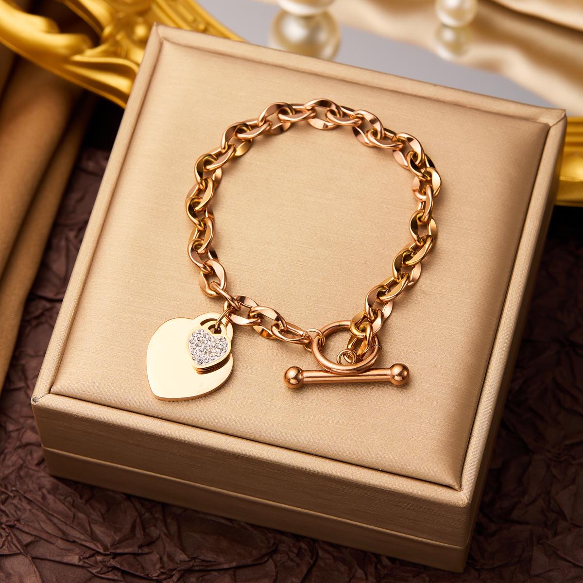 

Новый модный браслет из титановой стали с невыцветающим покрытием для женщин - Универсальные тренды европейского стиля