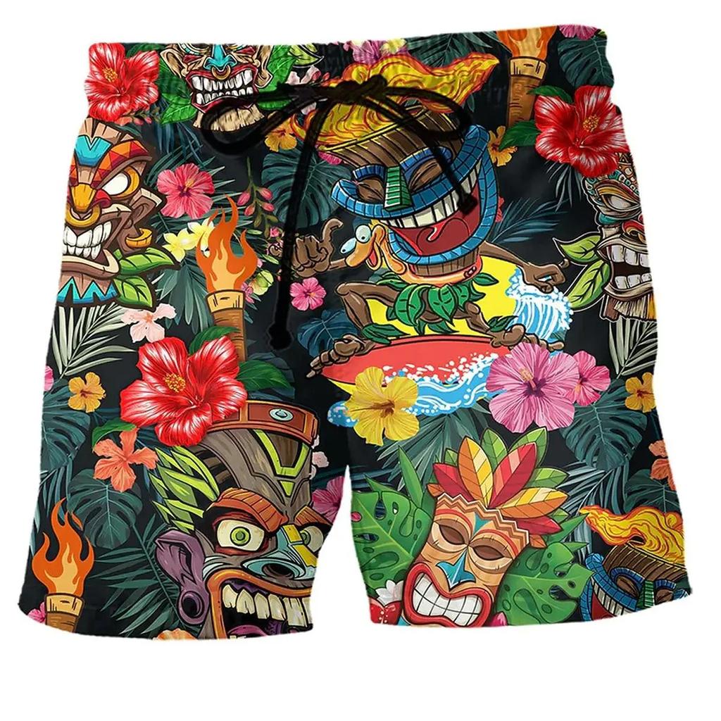 Sommer 3D Bus Print Shorts Modische Lässige Strand Herrenshorts