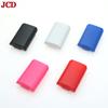 JCD 2x AA Battery Back Cover Pack Replacement Part for Xbox 360 Wireless Controller + 4 Silicone Grip Cap Cover Black