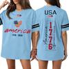 Womens Spring Tops Summer Shirts for Women 1776 2026 Print Casual Loose Fit Tshirts Shirts for Women Dressy Tops for Women