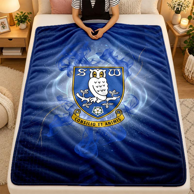 Flannel BlanketSheffield Wednesday Warm Soft Throw Blanket for Indoor Sofa Bed Living Room Use