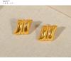 Geometric Minimalist Gold-Plated Titanium Steel Earrings