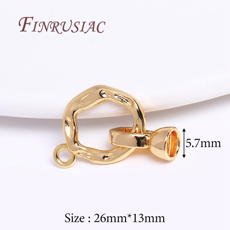 18K Gold Plated Connector Clasps Accessories For Bracelets,Brass Metal Locks For Jewelry,Fasteners Clasp,DIY Necklace Findings