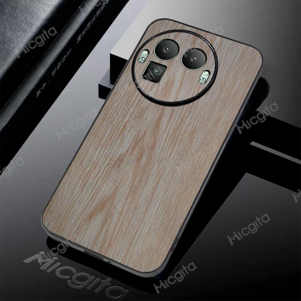 Houtnerf Hoesje Voor Realme GT8 Pro Uniek Natuurlijk luxe Leer Cover Voor Realme GT 8 Pro Hoesje realme GT8