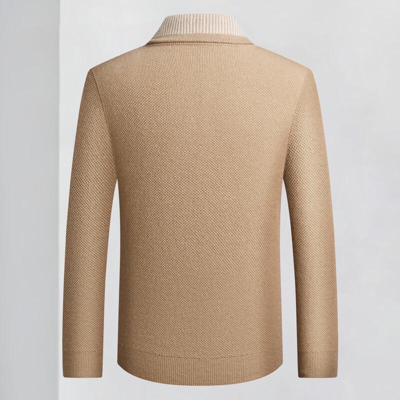 Men's Winter Half-Zip Pineapple Knit Wool Sweater