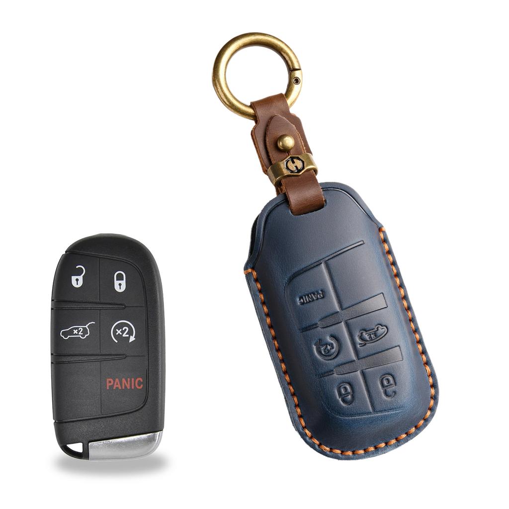 Neues Retro-Schlüsseletui für Jeep Jeep Compass Commander Nookie handgefertigtes Leder-Schlüsseletui