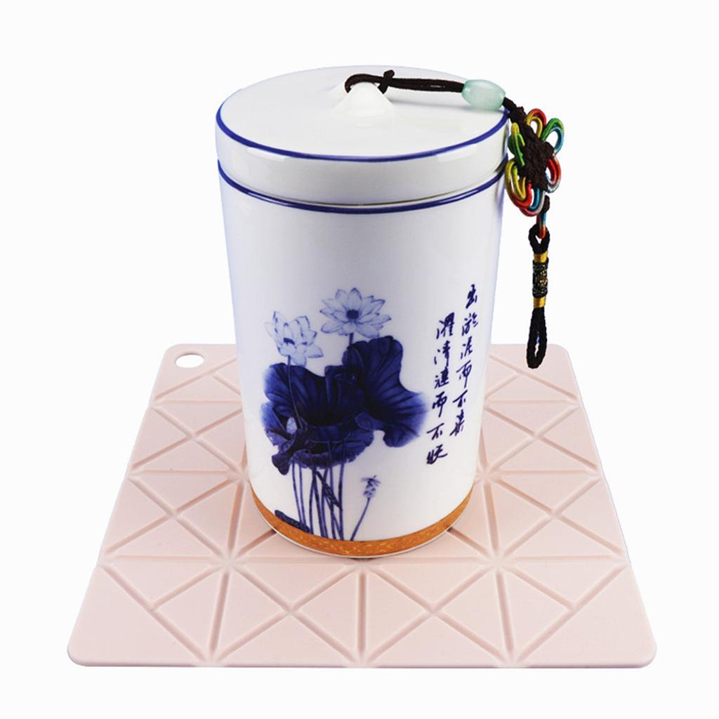 2pcs Silicone Pot Holder Potholders Heat Resistant Hot Pad Non Slip Trivet Mat Placemats Drying Mat Multipurpose Kitchen