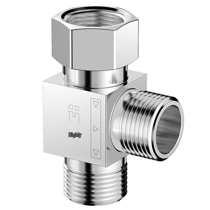 

Hiali All-Copper 1-in 2-out Three-Way Water Connector