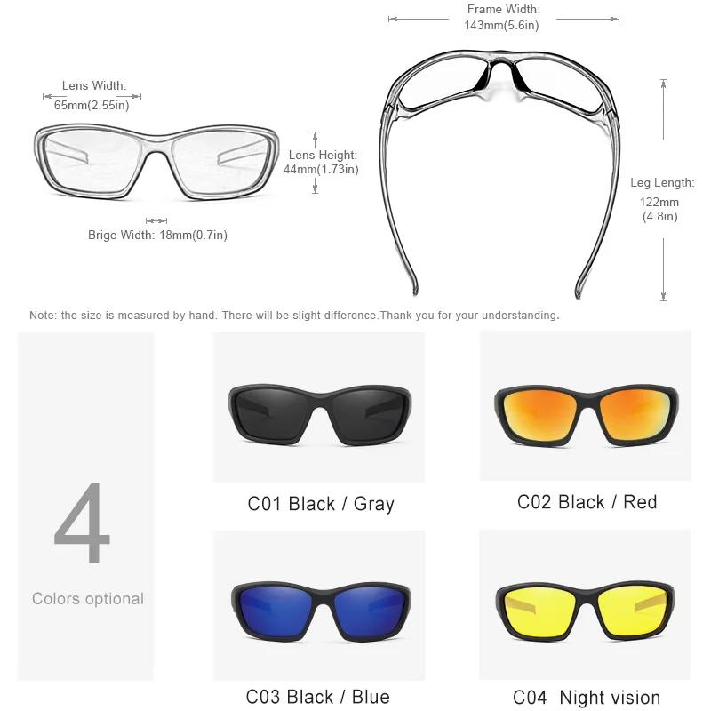 Fashion Male's Sunglasses TR90 Frames Night Vision Mirror Eye Spectacles Sun Spectacles Male Goggle Lunette De Soleil
