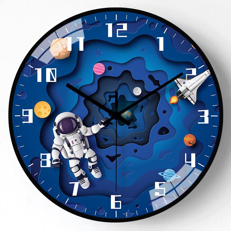 16-inch 40cm Creative Cartoon Children's Bedroom Home Living Room Wall Wall Wall Mute Clock Simple Hanging Table