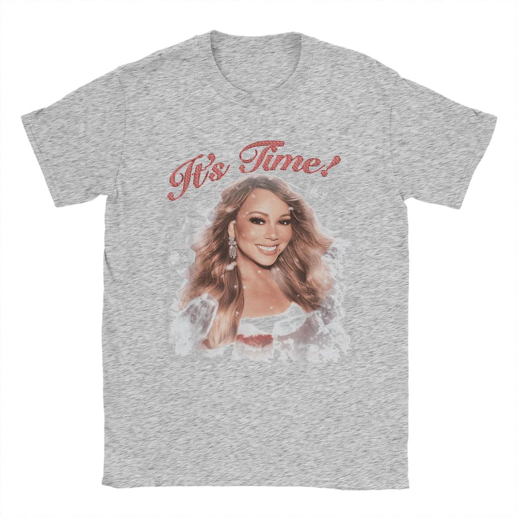 Men's T Shirt Mariah Carey It's Time 2025 T-Shirts Harajuku  Summer Tees Vintage Design Cotton Clothes Gift Idea
