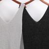 High-quality New Sleeveless V-neck Knit Rhinestone Dress for Summer, Versatile Slimming Dress