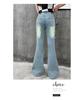 Girls' Denim Flare Pants - 2025 Spring/Autumn Casual Jeans for Big Kids