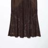 European American Style Women's Lace Satin Midi Skirt - 2025 New Fashion Collection
